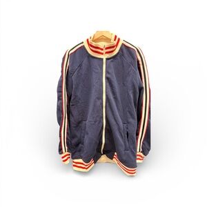 Men's Navy and Red Striped Lightweight Jacket